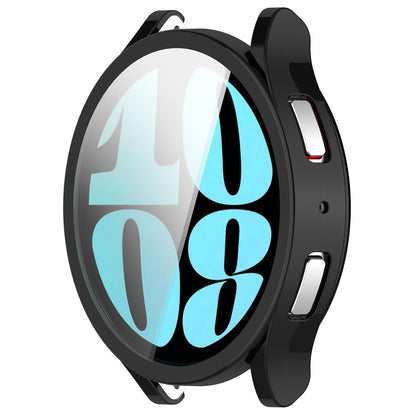 Zaščitni ovitek za Samsung Galaxy Watch 6 črn | Silikon z zaščito zaslona
