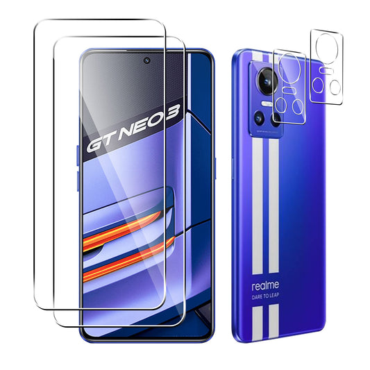 Zaštita zaslona + kamere za Realme GT NEO 3 – komplet 2+2, kaljeno staklo