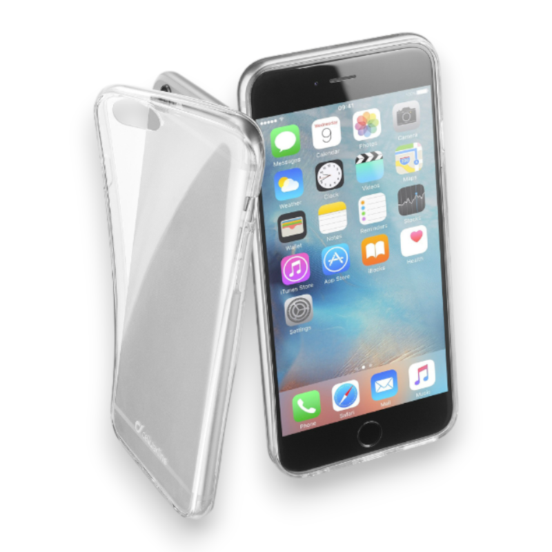 Komplet silikonski ovitek + zaščitna folija "Fine" za iPhone 6 Plus – Cellularline – Prozorna / TPU silikon