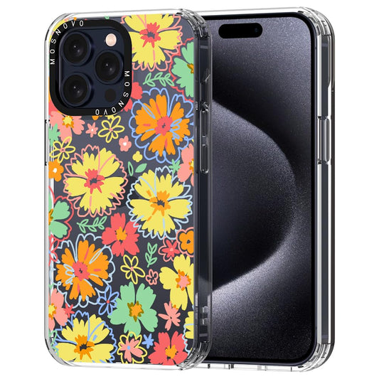 MOSNOVO-ovitek-za-iPhone-15-Pro-Max-Retro-Boho-Hippie-Flowers:MOSNOVO ovitek za iPhone 15 Pro Max – Retro Boho Hippie Flowers