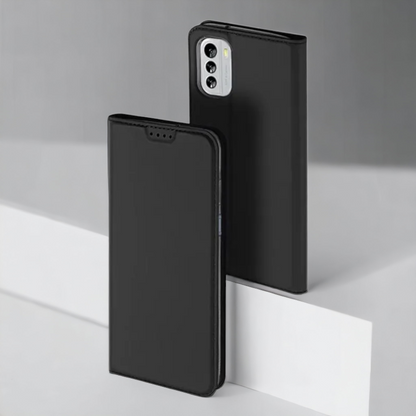 Premium preklopna torbica "SKIN Pro" za Nokia G60 – Dux Ducis – Črna / Umetno usnje + TPU silikon