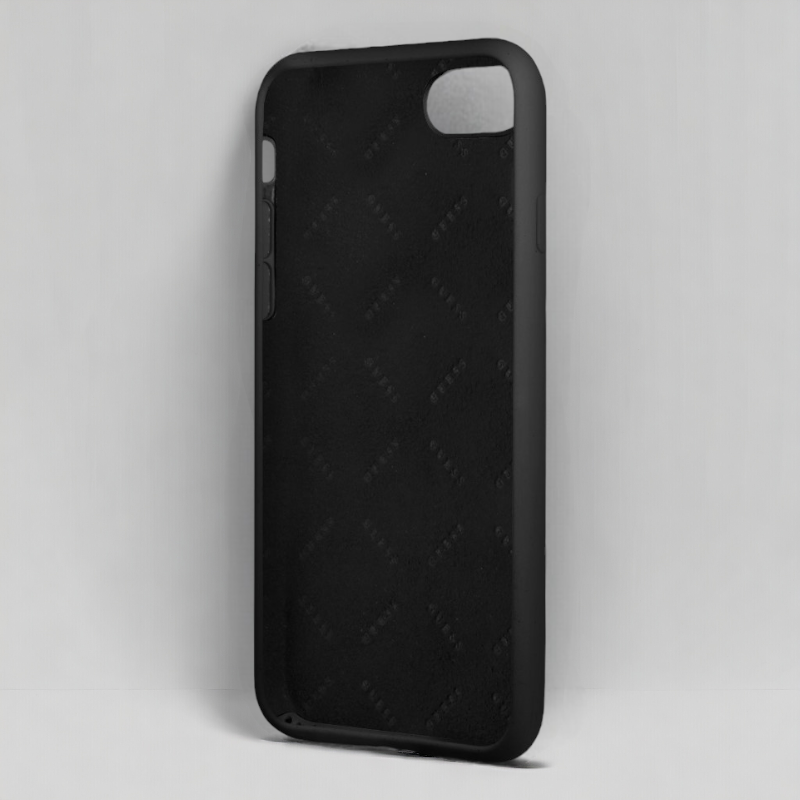 Ovitek Guess "black mini 3D logo" za iPhone SE2020 / SE2022 / SE2023 (GUHCI8S4LK)