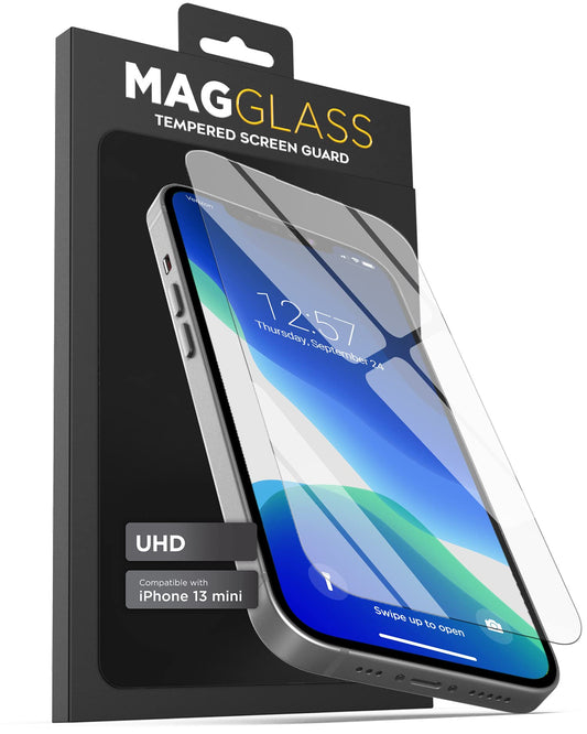 Kaljeno steklo MagGlass za iPhone 13 Mini – zaščita zaslona proti mehurčkom