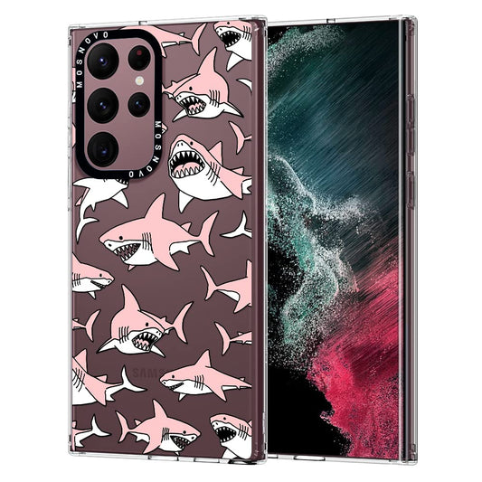 Ovitek MOSNOVO Samsung Galaxy S22 Ultra Pink Sharks