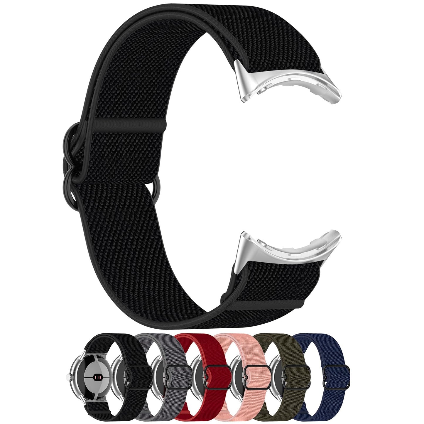 LOKEKE najlonski pašček za Google Pixel Watch 2 / Pixel Watch - Črna