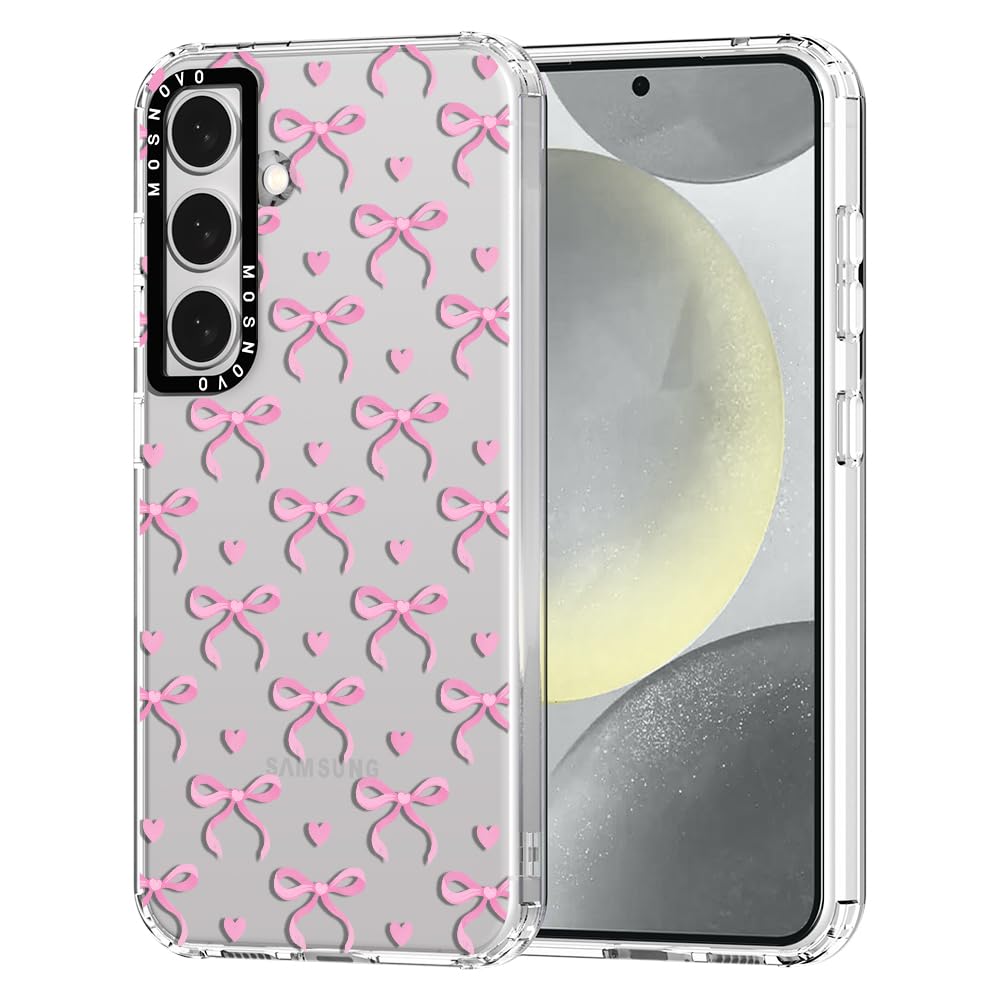 Ovitek MOSNOVO za Samsung Galaxy S24 Plus Bowknot Love, ljubek dizajn s pentljami in robustna zaščita telefona
