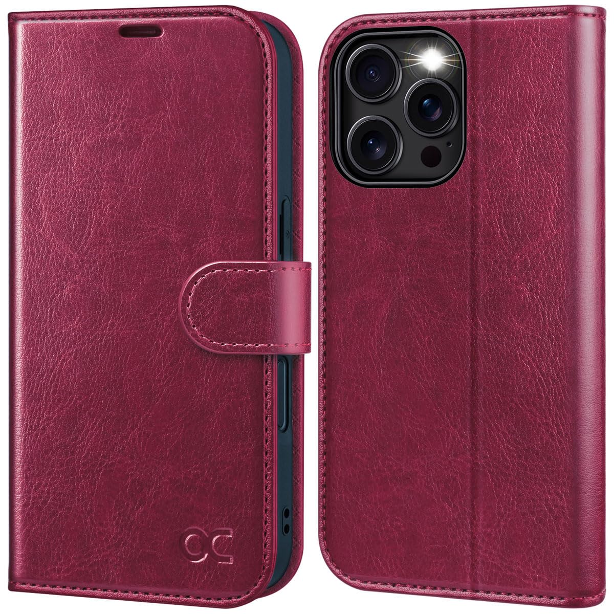 OCASEpreklopniovitekza iPhone16ProMax-RFID,bordo