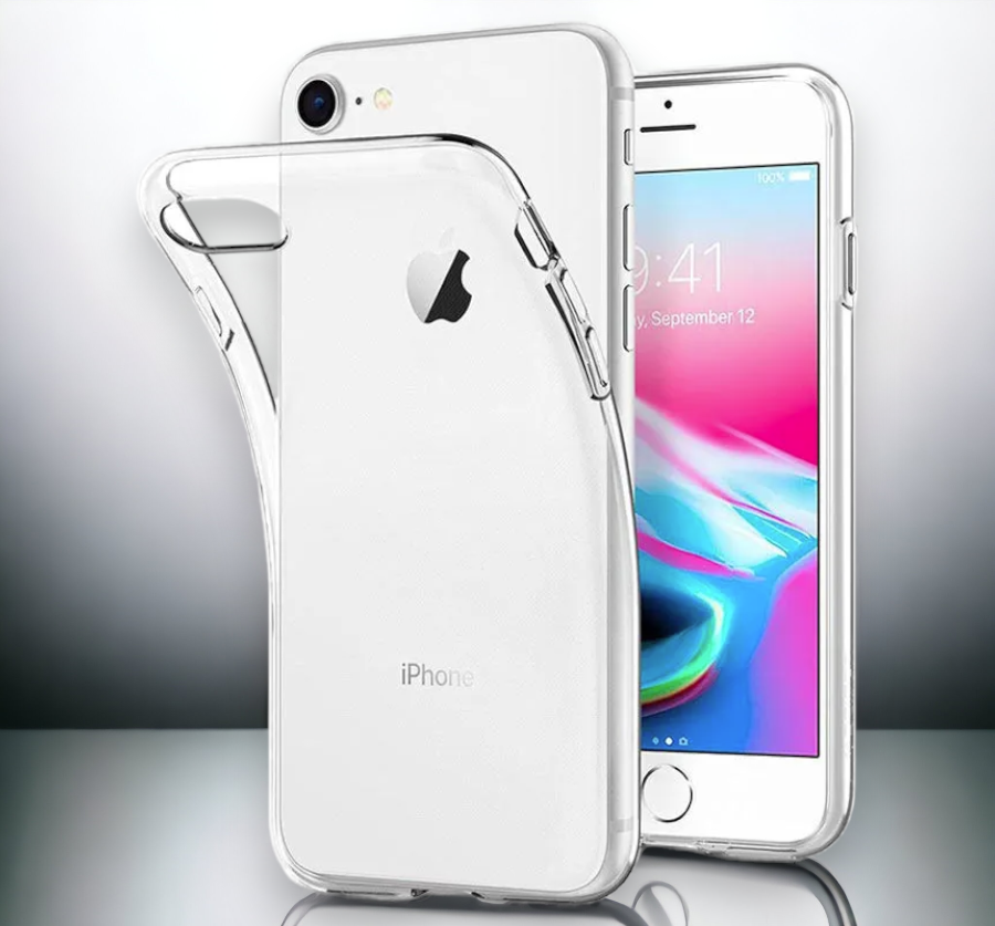 Silikonski ovitek za iPhone 7 / 8 (2mm) - Prozorna – Infostyle – Prozorna / Silikon