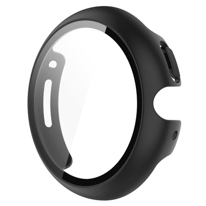 Zaščitni ovitek za Google Pixel Watch z zaščito zaslona iz kaljenega stekla – črn