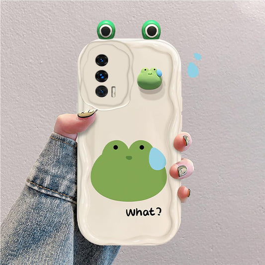 3D Cartoon silikonski ovitek za Realme GT 5G – simpatičen žabji dizajn, zaščitni