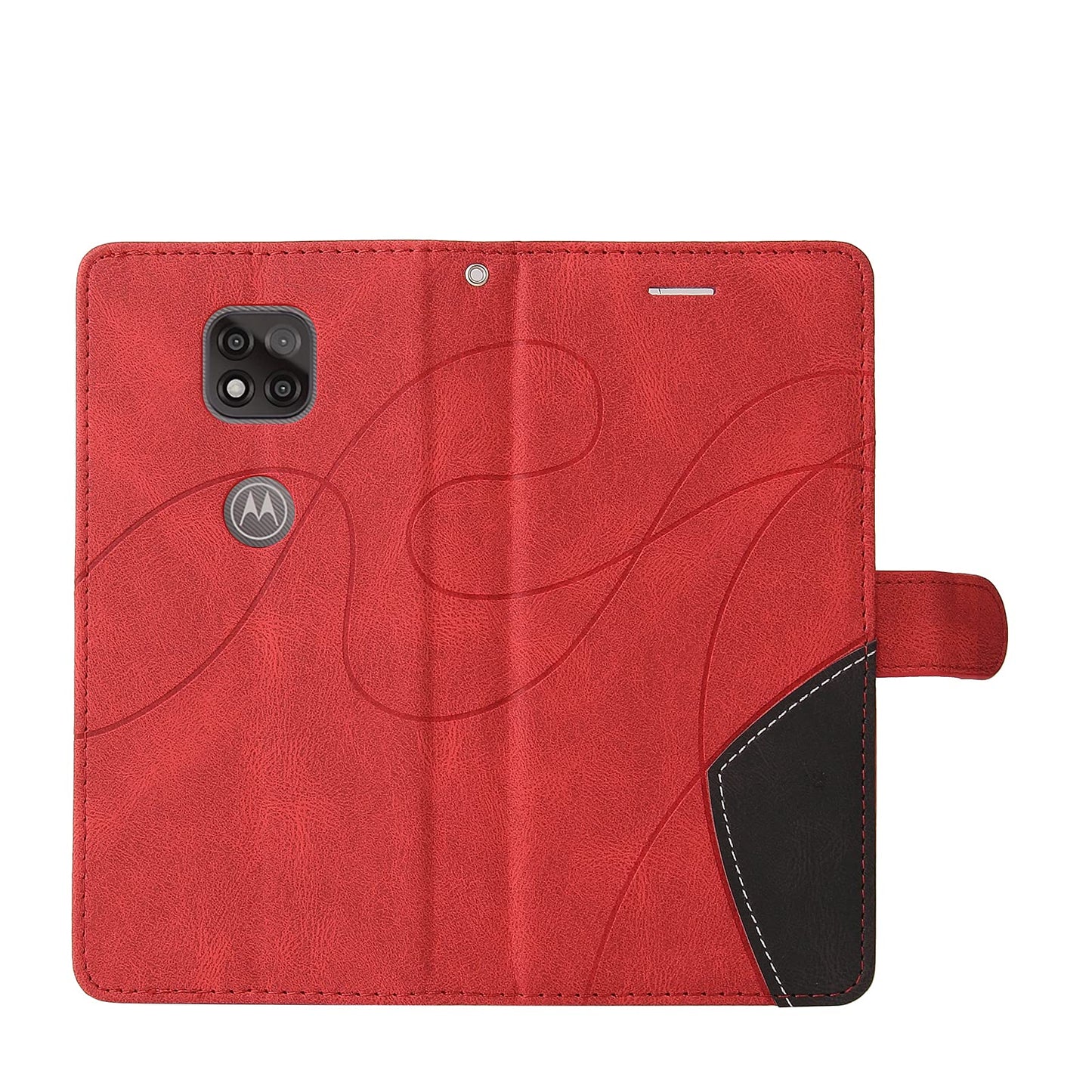 Preklopna torbica Motorola Moto G9 Power s režami za kartice rdeča