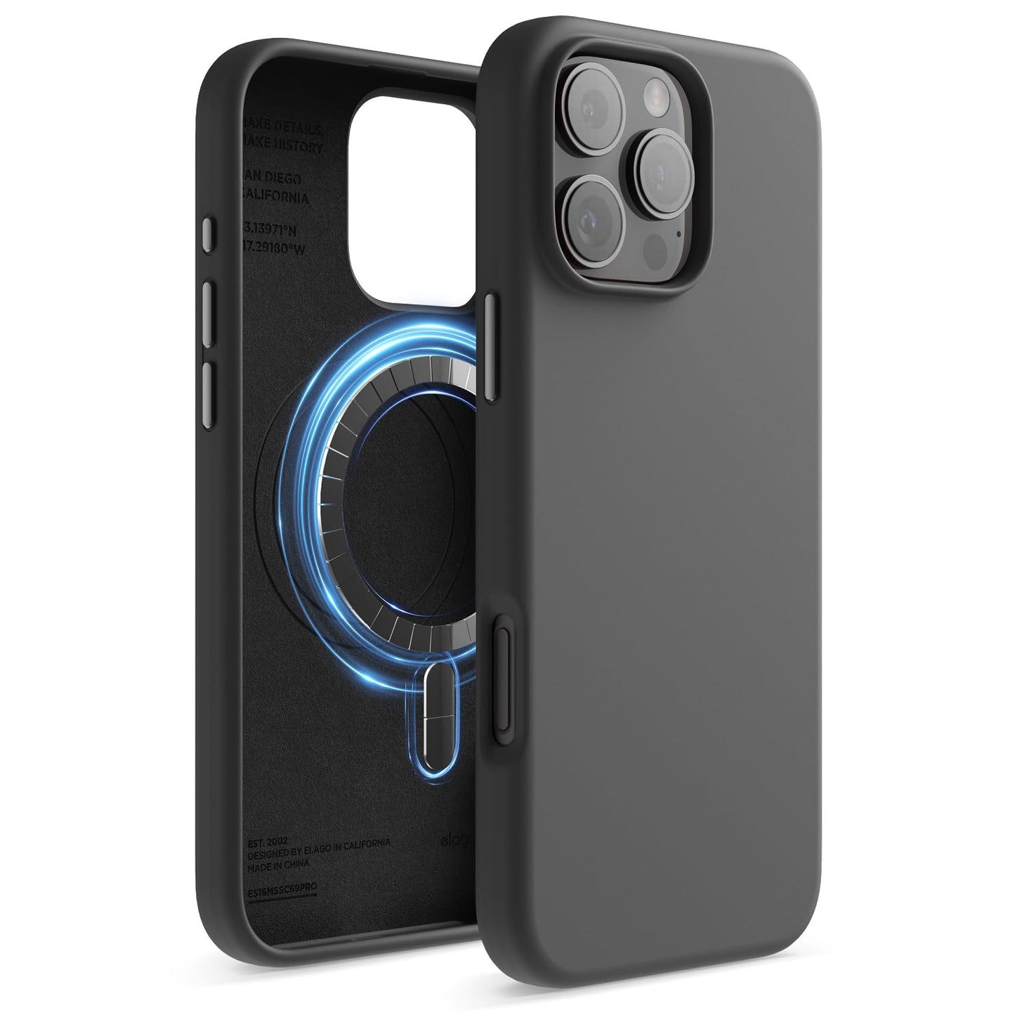 Silikonski ovitek Elago Magsafe za iPhone 16 Pro Max črn