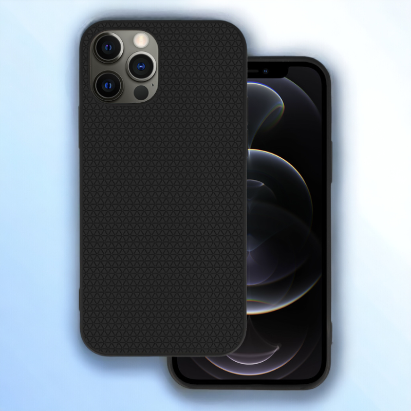 Silikonski ovitek "Liquid Air" za iPhone 12/12 Pro – Tel Protect – Črna / Silikon