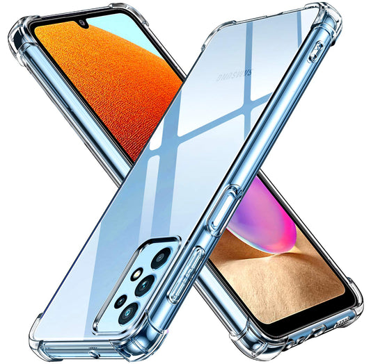 Silikonski ovitek iVoler Samsung Galaxy A32 4G prozoren zaščitni vogali