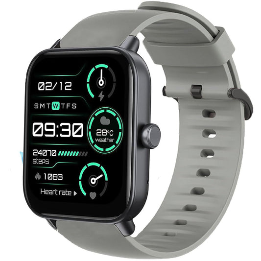 Blueswan 22mm Silicone Strap for Smartwatches | TOOBUR / Loddery | Grey