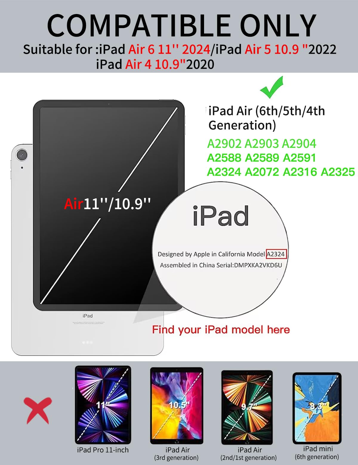 Ovitek za iPad Air 11 M2 2024 / Air 5 / Air 4 10.9 – Držalo za Pisalo, Samodejno Prebujanje, Zeleni Cvetlični Vzorec