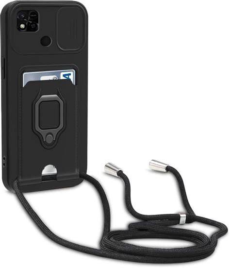 Ovitek Bigcousin z vrvico za Motorola Moto G9 Power – črna