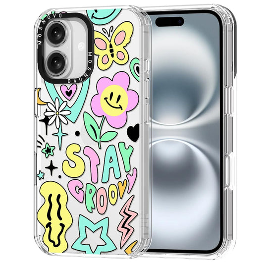 MOSNOVO ovitek za iPhone 16 – Stay Groovy