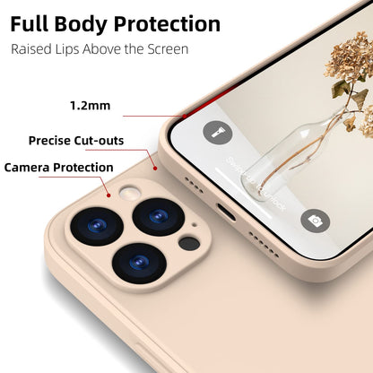 ElestBela silikonska maskica za iPhone 13 Pro – ultra tanka zaštitna maskica s mikrovlaknima (kaki)