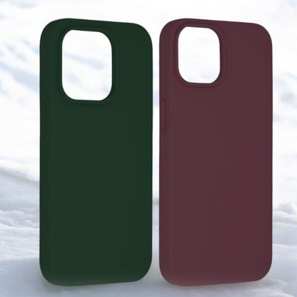 Silikonski ovitek "Dark Green/Plum" za iPhone 14 Pro Max – Infostyle – Vijolična / TPU silikon