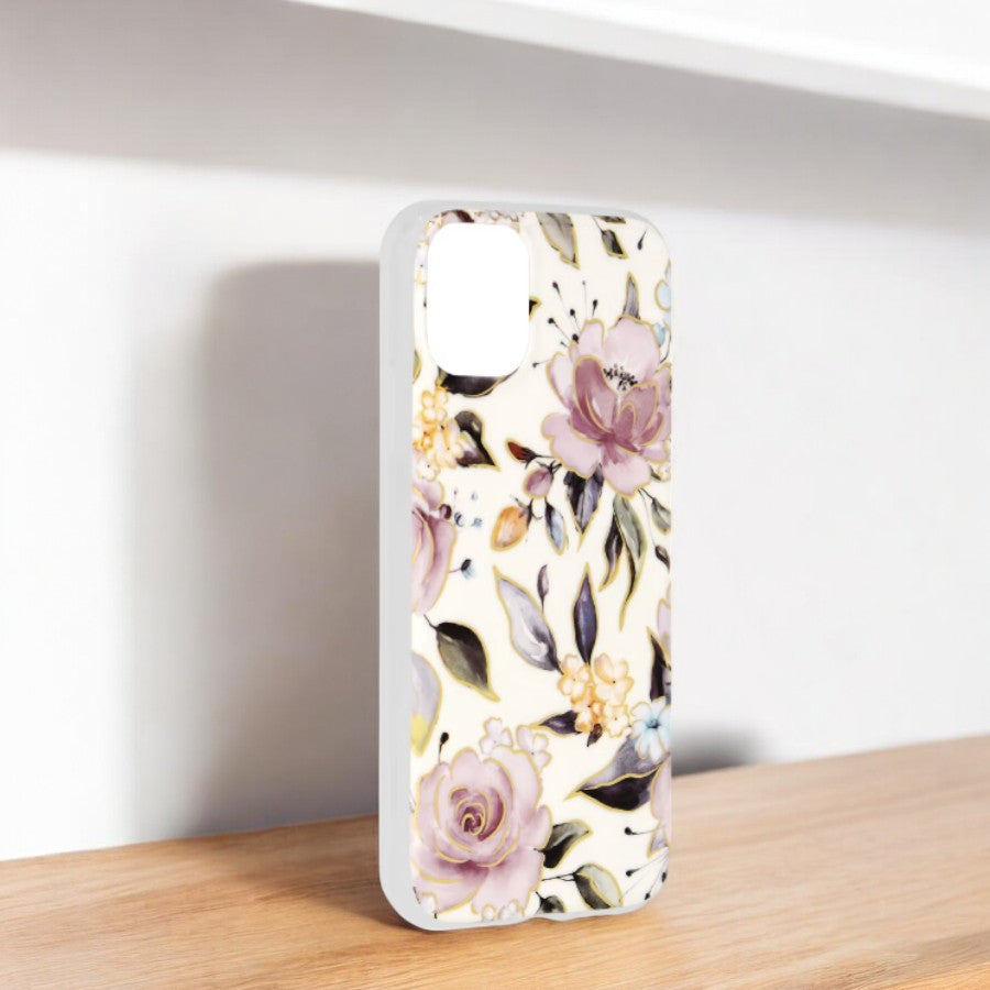Ovitek "Flower" za iPhone 14 – Techsuit – Bela / PC + TPU silikon