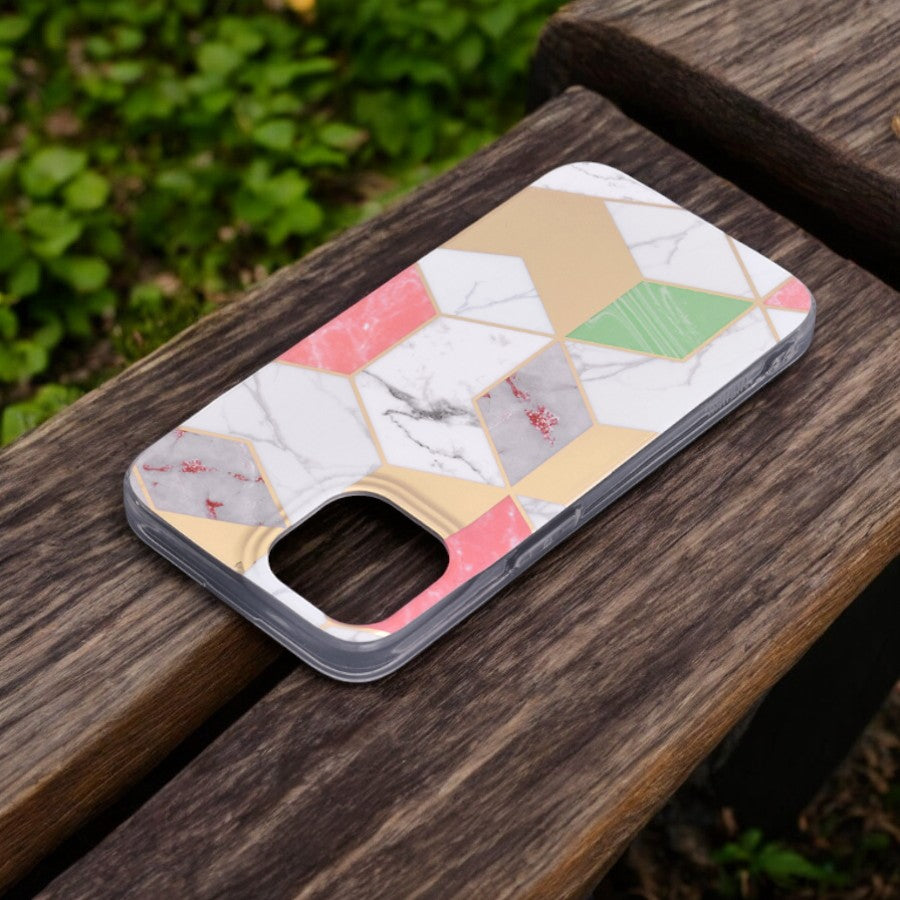 Silikonski ovitek "HEX Marble" za iPhone 14 – Infostyle