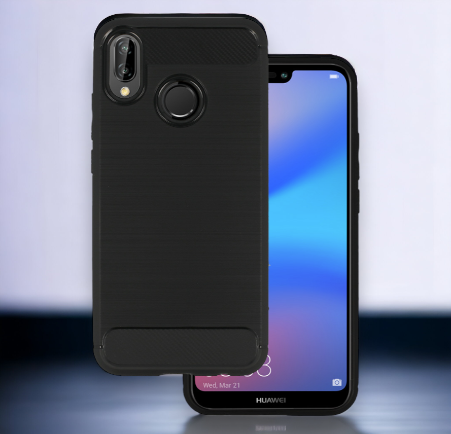 Ovitek "Carbon lite" za Huawei P20 Lite - Črna – Infostyle – Črna / TPU silikon