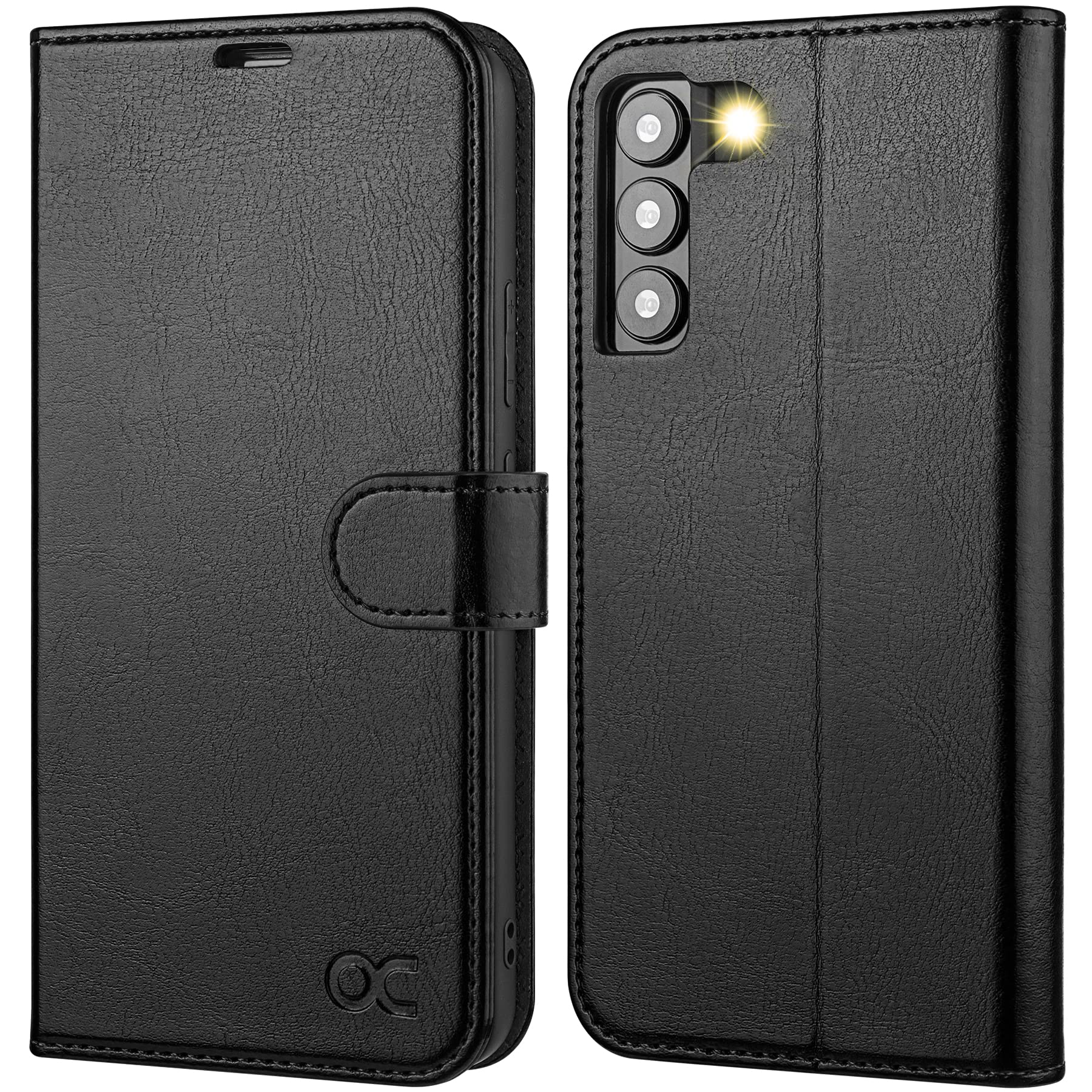 OCASE preklopni ovitek za Galaxy S22 Plus, RFID, črna, prostor za kartice