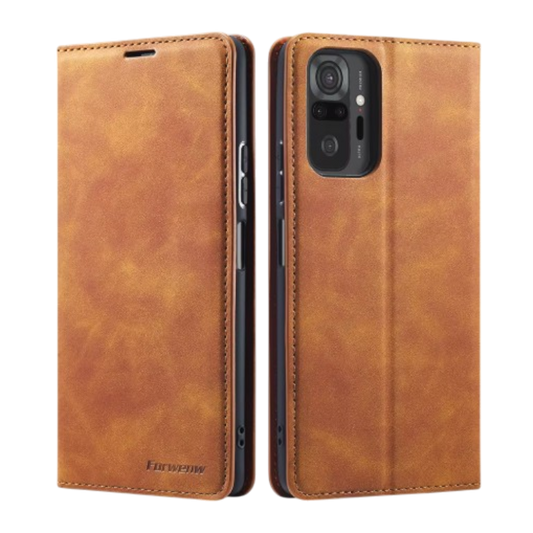 Preklopna torbica za telefon "Forwenw" Xiaomi Redmi Note 10 Pro – Infostyle – Rjava