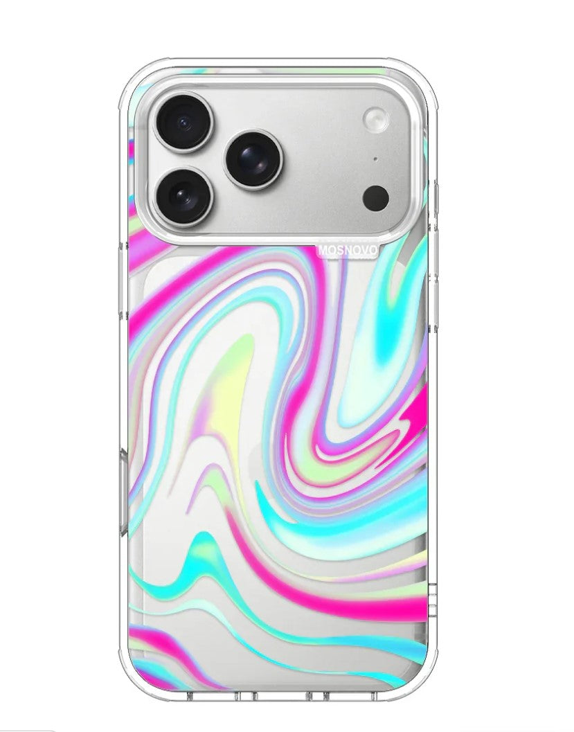 Ovitek MOSNOVO za iPhone 15 Pro - Psychedelic Swirls
