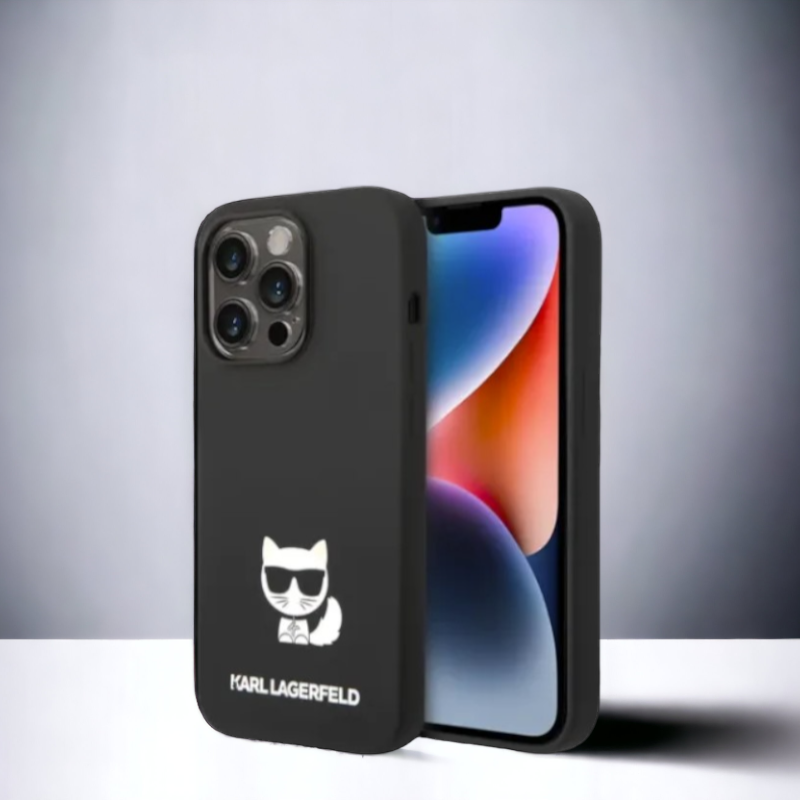 Ovitek Karl Lagerfeld "Choupette body - black" za iPhone 14 Pro Max (KLHCP14XSLCTBK) – Črna / TPU silikon