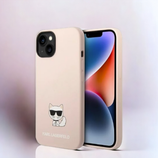 Ovitek Karl Lagerfeld "Choupette body - light pink" za iPhone 14 Plus/15 Plus (KLHCP14MSLCTPI) – Svetlo roza / TPU silik