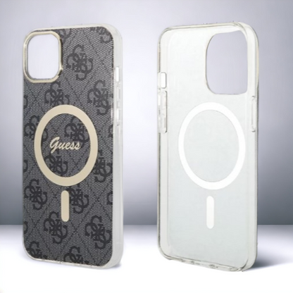 Guess komplet ovitek + polnilec (MagSafe) "black" za iPhone 14 Pro (BUGUHMP14LH4EACSK)