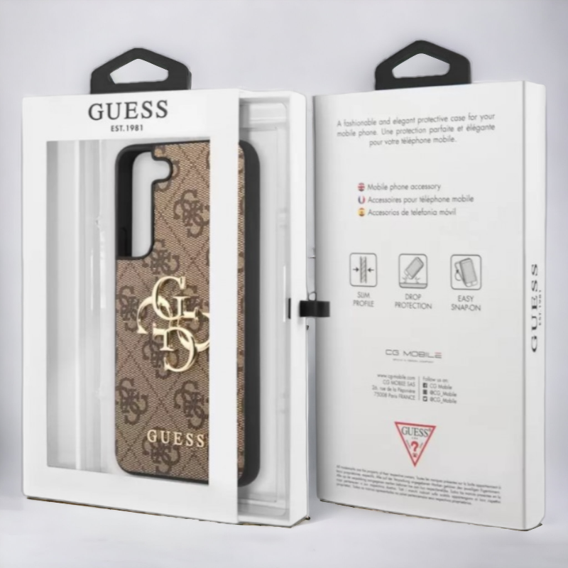 Ovitek Guess "brown 3D" za Samsung Galaxy S23 (GUHCS23S4GMGBR)