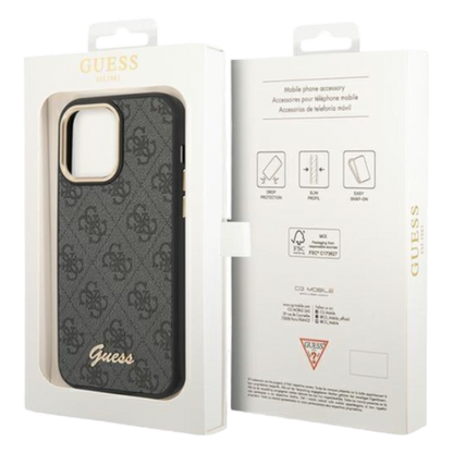 Ovitek Guess "Vintage black" za iPhone 14 Pro (GUHCP14LHG4SHK)