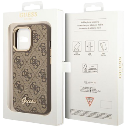 Ovitek Guess "Vintage brown" za iPhone 14 Pro (GUHCP14LHG4SHW)