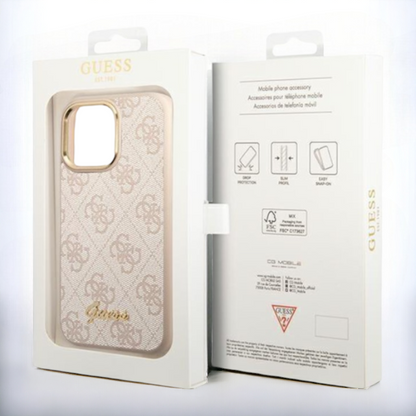 Ovitek Guess "Vintage pink" za iPhone 14 Pro (GUHCP14LHG4SHP)