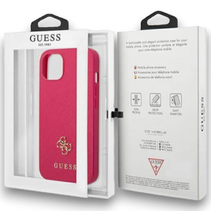 Ovitek Guess "pink mini 3D" za iPhone 13/14/15 (GUHCP13MPS4MF)