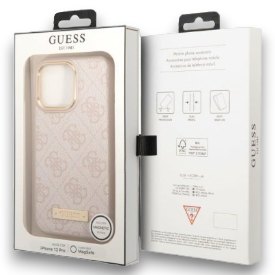 Ovitek Guess "pink" za iPhone 13 Pro Max/12 Pro Max s tehnologijo MagSafe (GUHMP13XU4GPRP)