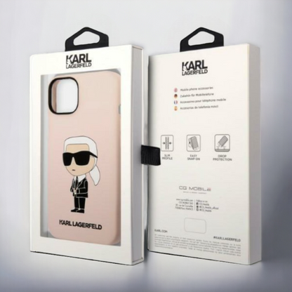 Ovitek Karl Lagerfeld "Karl - pink" za iPhone 14/15 (KLHCP14SSNIKBCP)