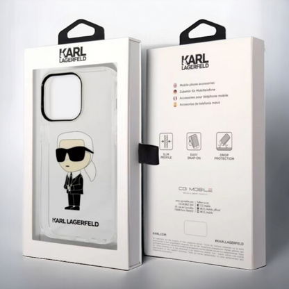 Ovitek Karl Lagerfeld "Karl Lagerfeld - transparent" za iPhone 14 Pro (KLHCP14LHNIKTCT)