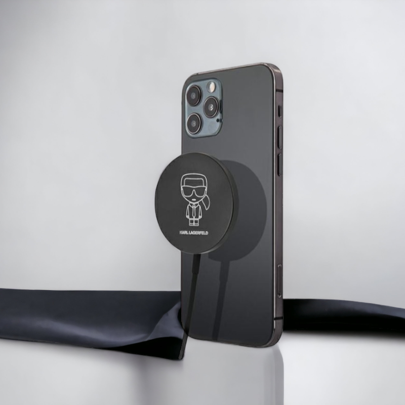 MagSafe polnilnik za mobilne naprave (Apple ali Samsung) - Karl Lagerfeld (KLCBMSIKBK) – Črna