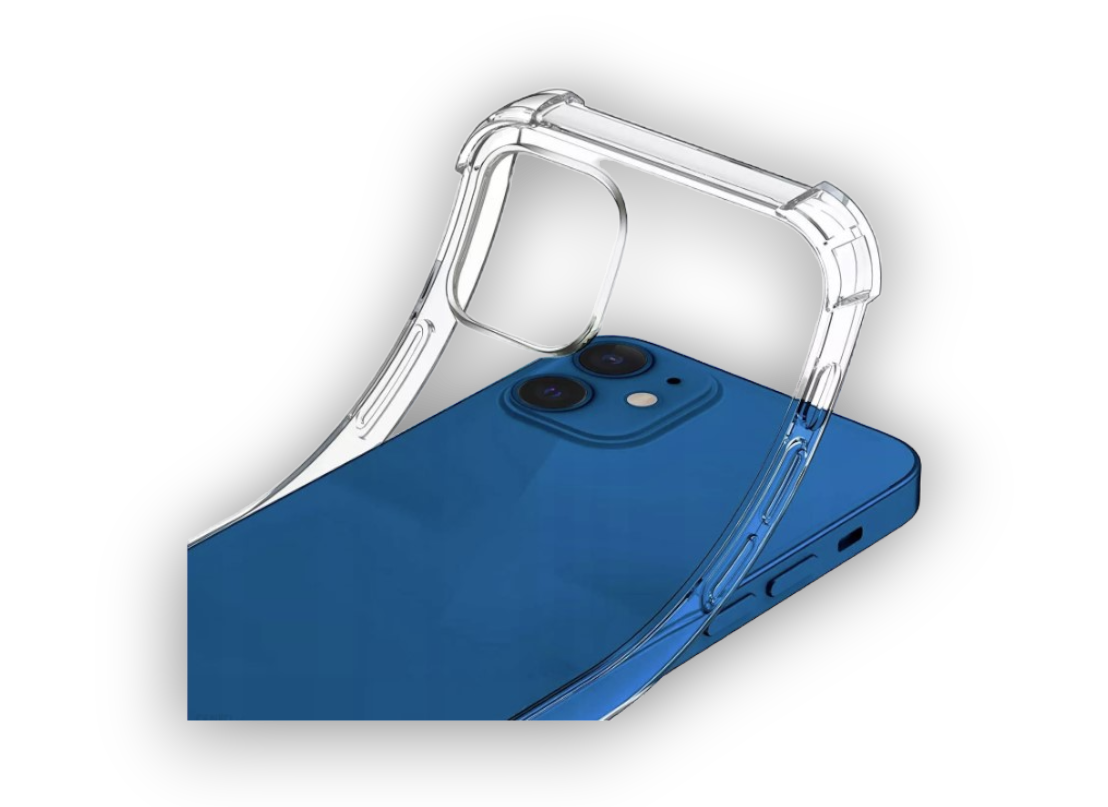 Silikonski ovitek "Antishock" za iPhone 14 Plus (0.5 mm) - Transparent – Infostyle