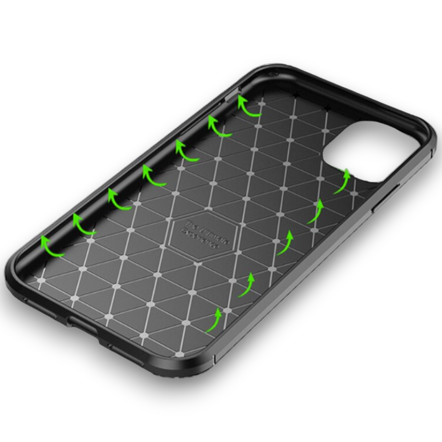 Ovitek "Vennus Carbon Elite" za iPhone 13 Pro - črna