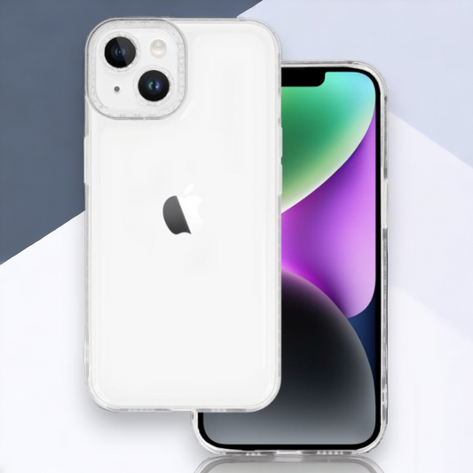 Silikonski ovitek "Crystal Diamond" za iPhone 14 - Prozorna – Infostyle – Prozorna / TPU silikon