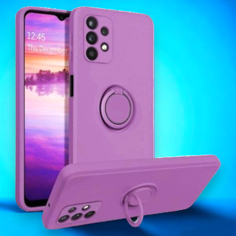 Silikonski ovitek "Silicone Ring" z držalom za Samsung Galaxy A33 5G – Vennus – Vijolična / TPU silikon