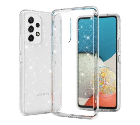 Silikonski ovitek "Crystal Glitter" za Samsung Galaxy A13 4G - Srebrna – Infostyle – Srebrna / TPU silikon