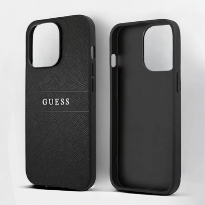 Ovitek Guess "silver black" za iPhone 13 Pro Max/12 Pro Max (GUHCP13XPSASBBK)