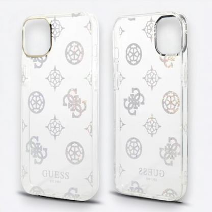 Ovitek Guess "Peony Glitter" za iPhone 14 Pro (GUHCP14LHTPPTH)