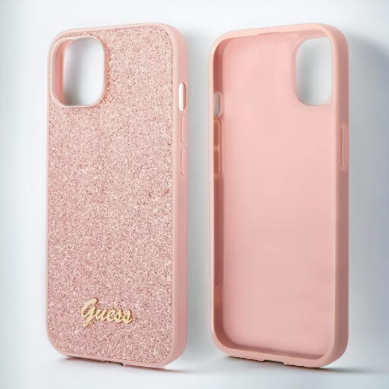 Ovitek Guess "Glitter Pink" za iPhone 14 Pro Max (GUHCP14XHGGSHP)